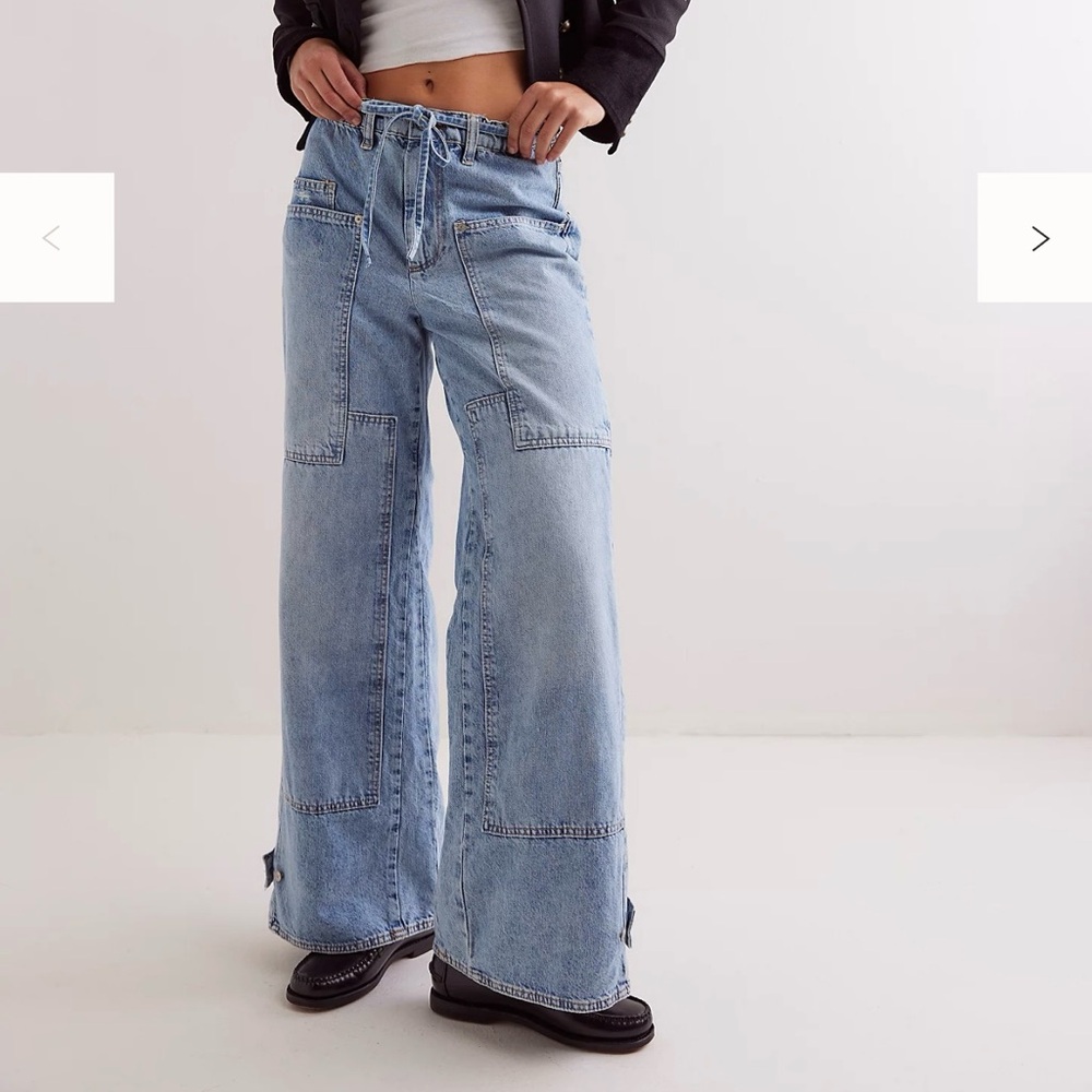 Free People CRVY Outlaw Wide-Leg Jeans